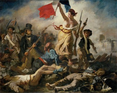 Der 28. Juli. Die Freiheit führt das Volk von Ferdinand Victor Eugene Delacroix